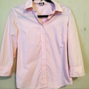Jcrew pink pinstripe button down top